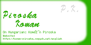 piroska koman business card